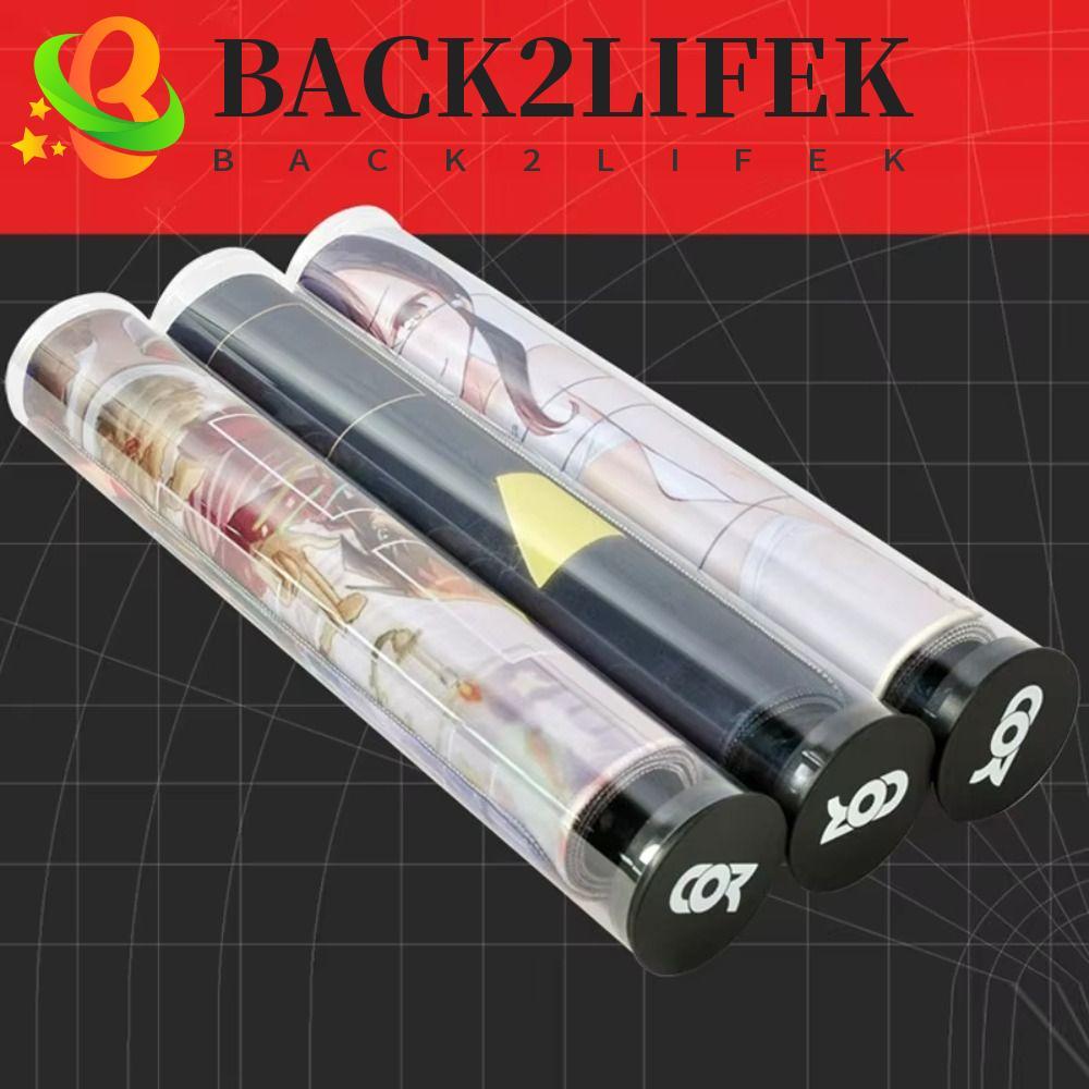 BACK2LIFEK เกม Pad Canister, โปร่งใส Telescopic Gaming Mat Storge Tube, ของขวัญวันเกิดผู้ถือบัตรน้ําหนักเบากระบอก GameMat Protecter Playmat