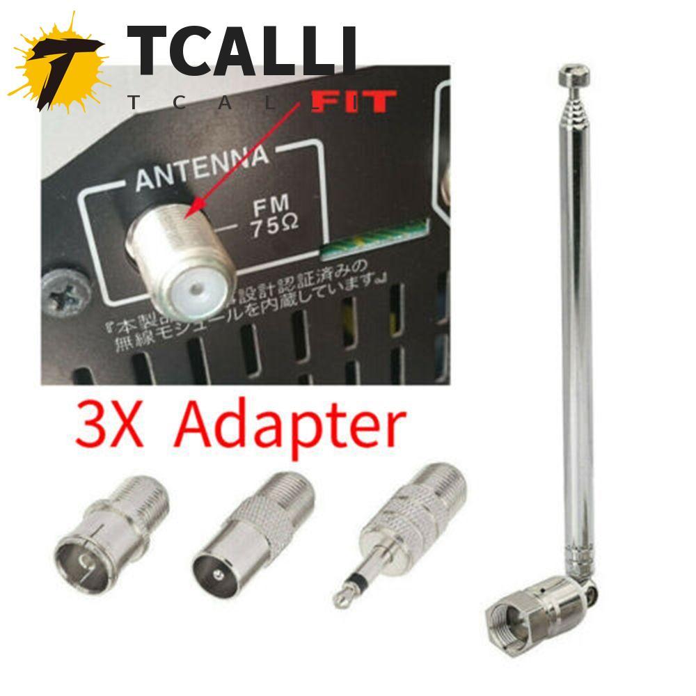 TCALLI Aerial FM F Type พร้อมอะแดปเตอร์ TV/3.5 5V 10W 86-106MHz