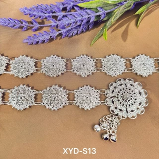 เข็มขัดอีสาน Vintage jewelry ชุดล้านนาไท เข็มขัด เงินโบราณ เอว39นิ้ว