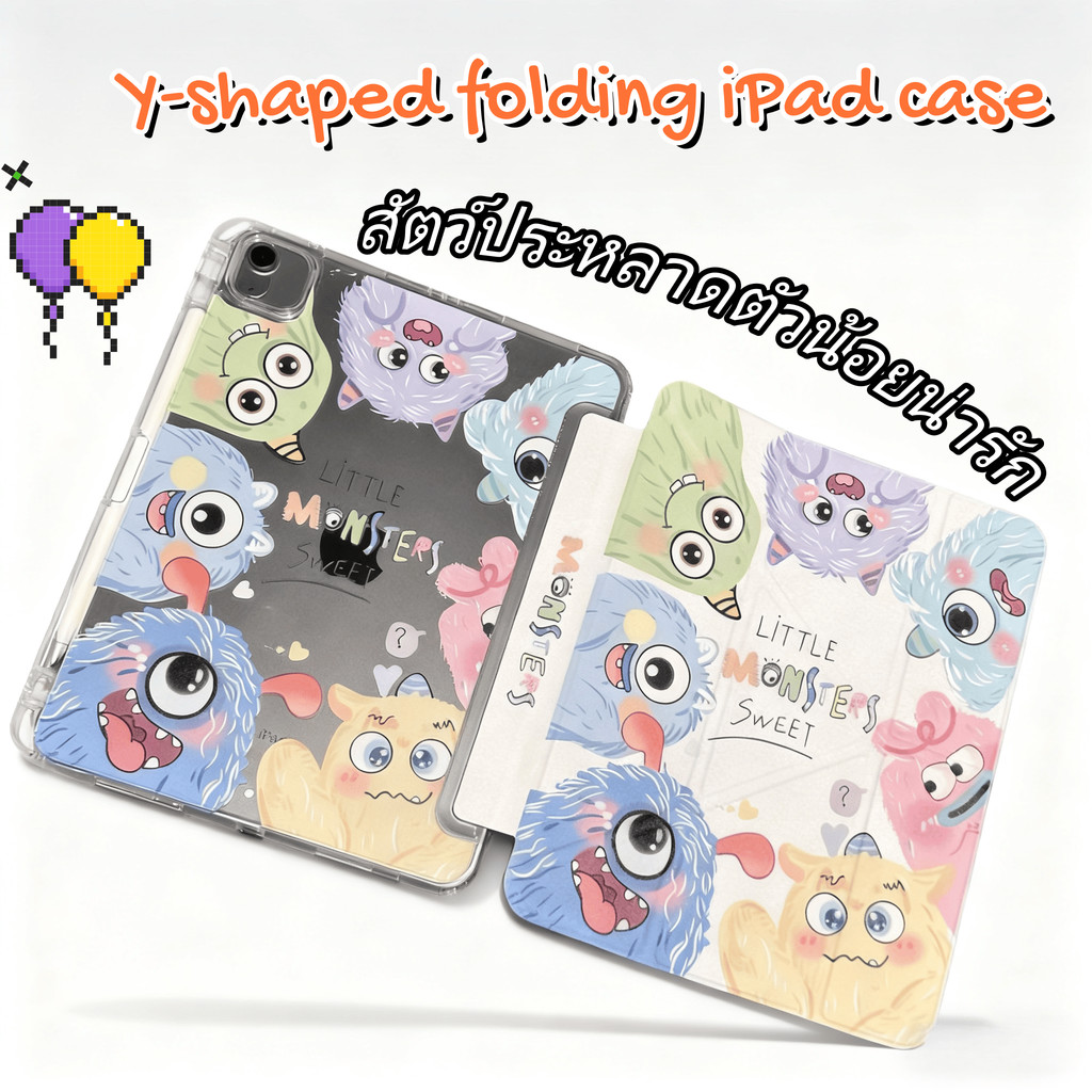 เคสป้องกัน iPad แบบพับได้ 3+Y สำหรับGen11 A16 Gen10 2022 Air6 Air4 Air5 10.9 ​​Gen7Gen8Gen910.2Pro11