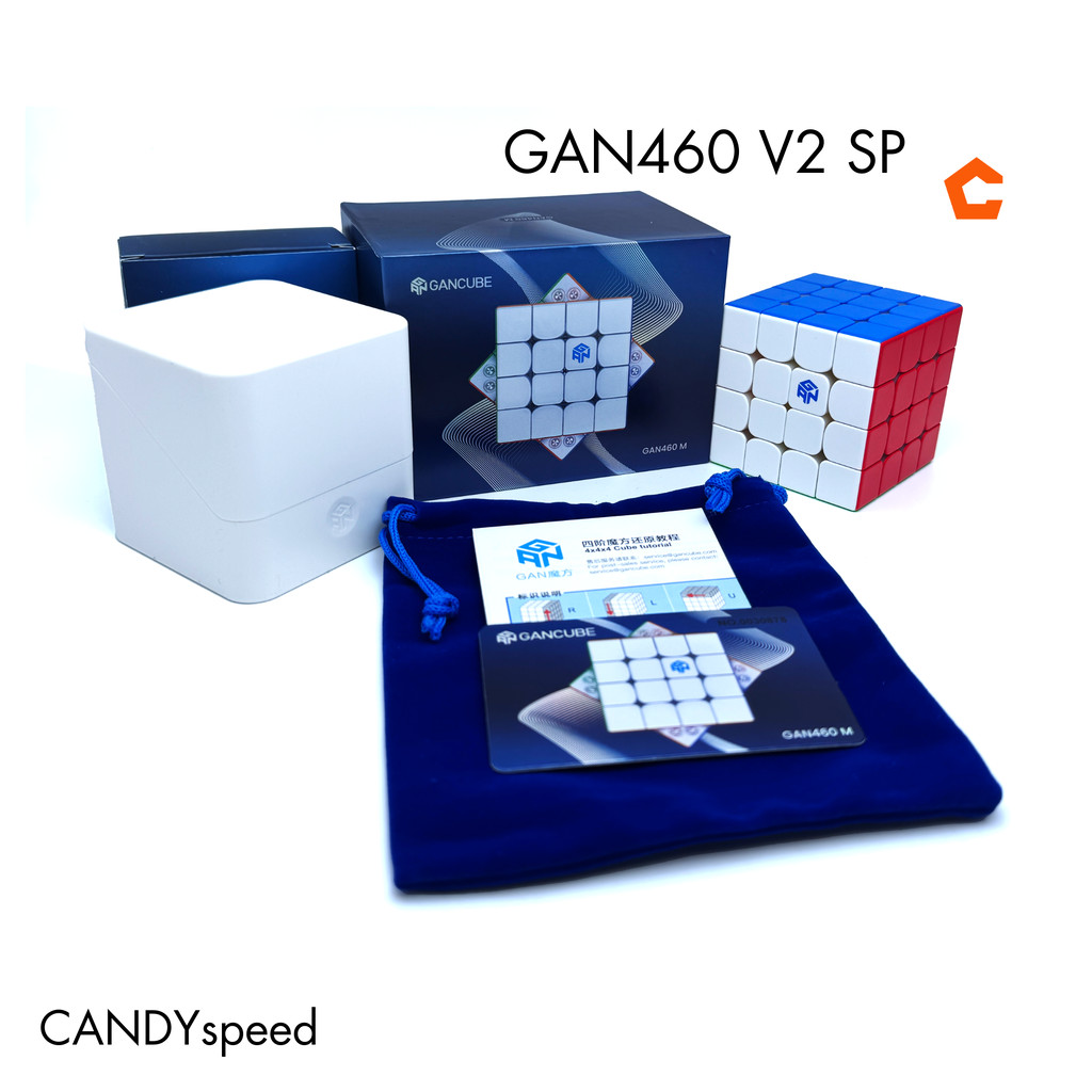 GAN460 M V2 SP Frosted | รูบิค Cube 4x4 Rubik Cube มีแม่เหล็ก | By CANDYspeed