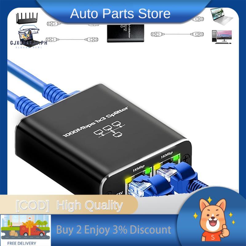Gigabit Ethernet Splitter LAN Extension Adapter ความเร็วสูง 1 ถึง 3, 1000Mbps LAN Splitter RJ45 Spli