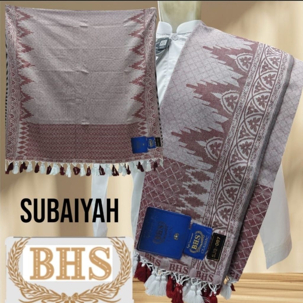 BHS Jacquard Sublimiyah BHS Classic Gold Turban Original Classic BHS TurbanอาหรับTurban Hajj Turban 