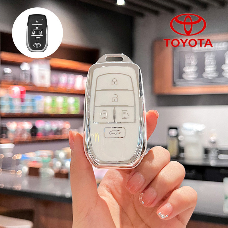 Toyota Car 5 ปุ่มฝาครอบกุญแจ Toyota Vellfire เคสกุญแจสําหรับ Toyota Alphard/Majesty/Vellfire/Sienta Remote Key Case ราคา ถูกที่สุด ดีลบีเคเค