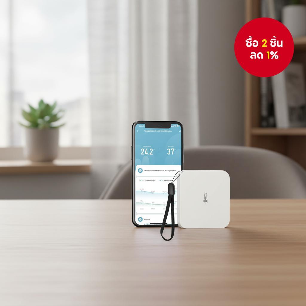 GIRIER Tuya เซนเซอร์อัจฉริยะ ZigBee เครื่องวัดอุณหภูมิและความชื้นในร่ม ใช้งานร่วมกับ Alexa Hey Googl