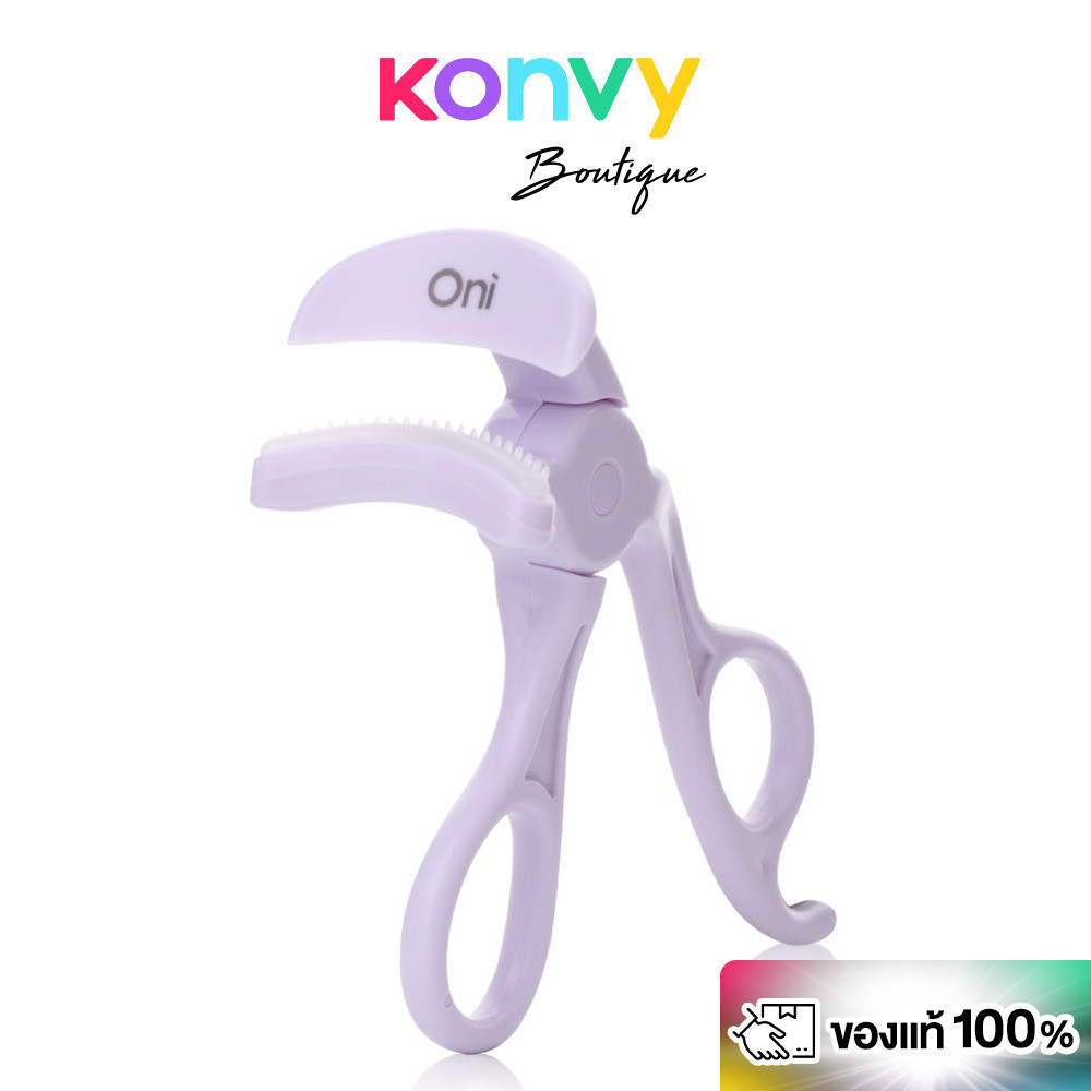 Oni Borderless Eyelash Curler #Purple โอนิ ที่ดัดขนตาแบบมีหวีในตัว สีม่วง.