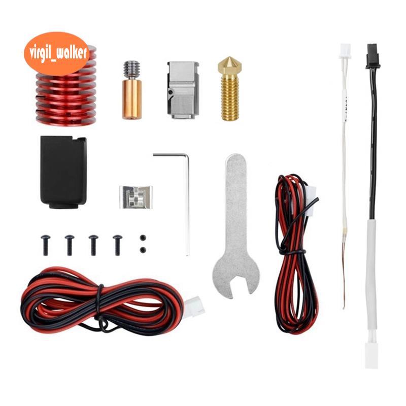 V6 Hotend ชุด V6 หัวฉีดภูเขาไฟ Bimetal คอสําหรับ 0.1/0.2/2.4 สําหรับ Prusa 3D ชิ้นส่วนเครื่องพิมพ์