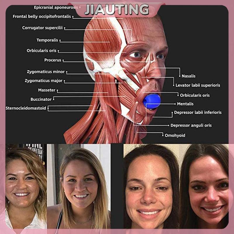 JIAUTING Jawline Exerciser Top Jaw line การออกกําลังกายฟิตเนส Ball คอ Face Toning Jaw ฟรี JIAUTING