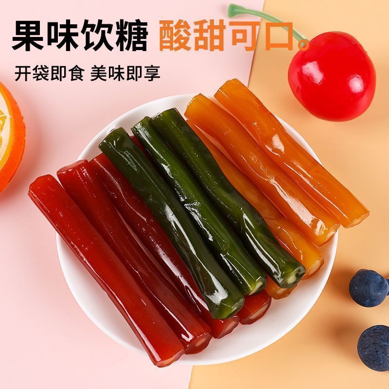 เปรี้ยว Q Stick Fudge 8090 Nostalgic Snack Candy ไม้จิ้มฟัน Candy Sour Q Stick Fudge 8090 Nostalgic 