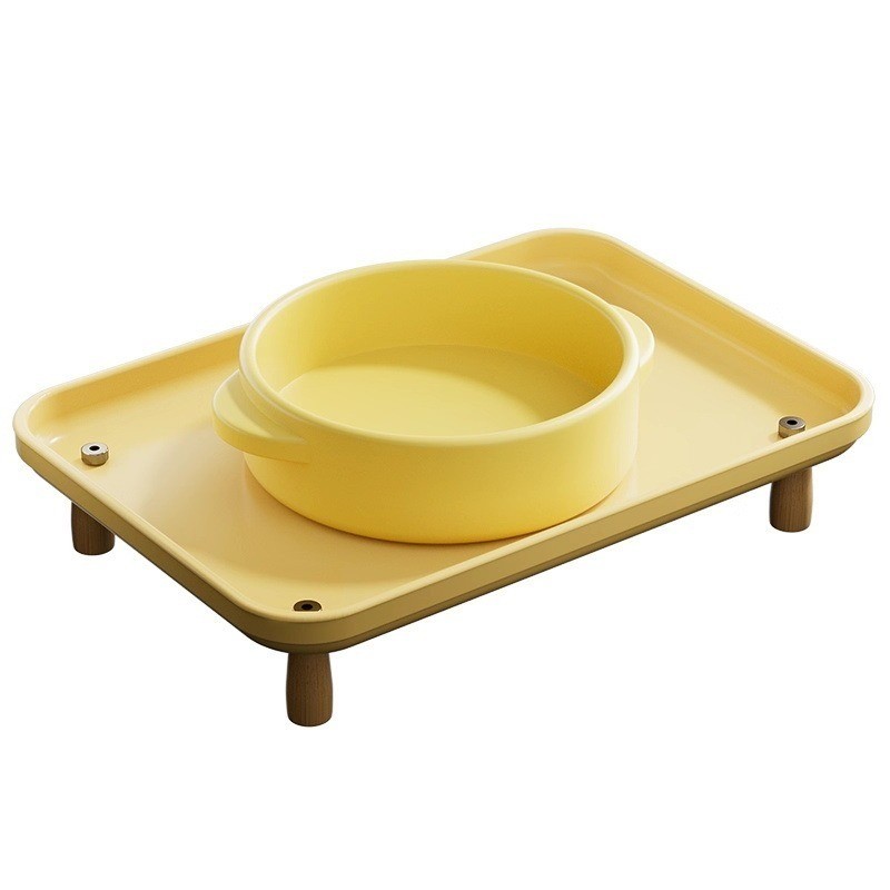 ชามแมว ชุดชามอาหารสัตว์เลี้ยงขอบสูง ป้องกันอาหารหก  ชามสุนัข ชามเซรามิก - รูปที่ 7