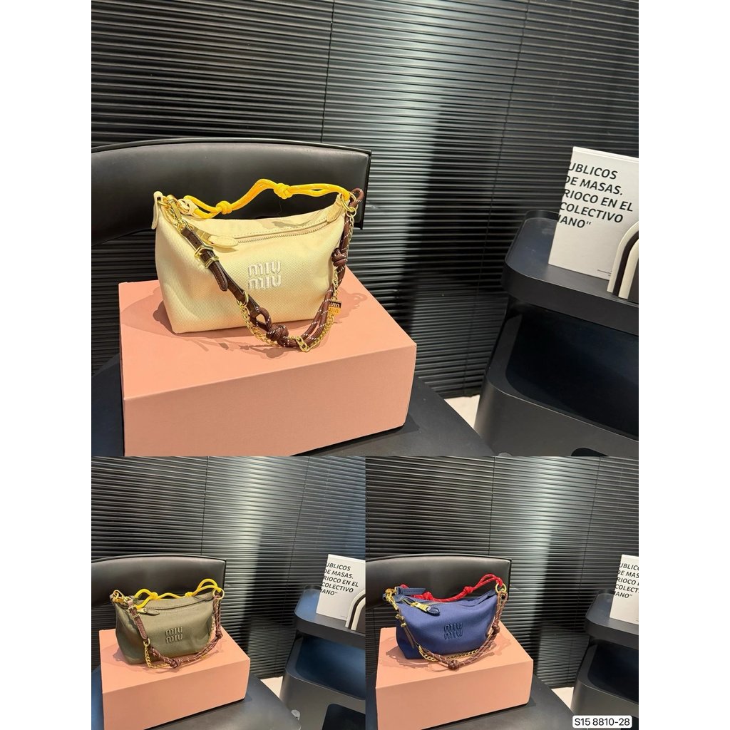 MIMIU Mumu กระเป๋า tote พร้อมสายสะพาย กระเป๋าถือ กระเป๋าคลัทช์