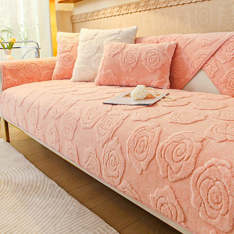 Taffy กํามะหยี่โซฟาเบาะฤดูหนาวหนาเบาะอุ่นเรียบง่ายทันสมัยลื่นห้องนั่งเล่นโซฟาพนักพิงพนักพิงพนักพิงพน