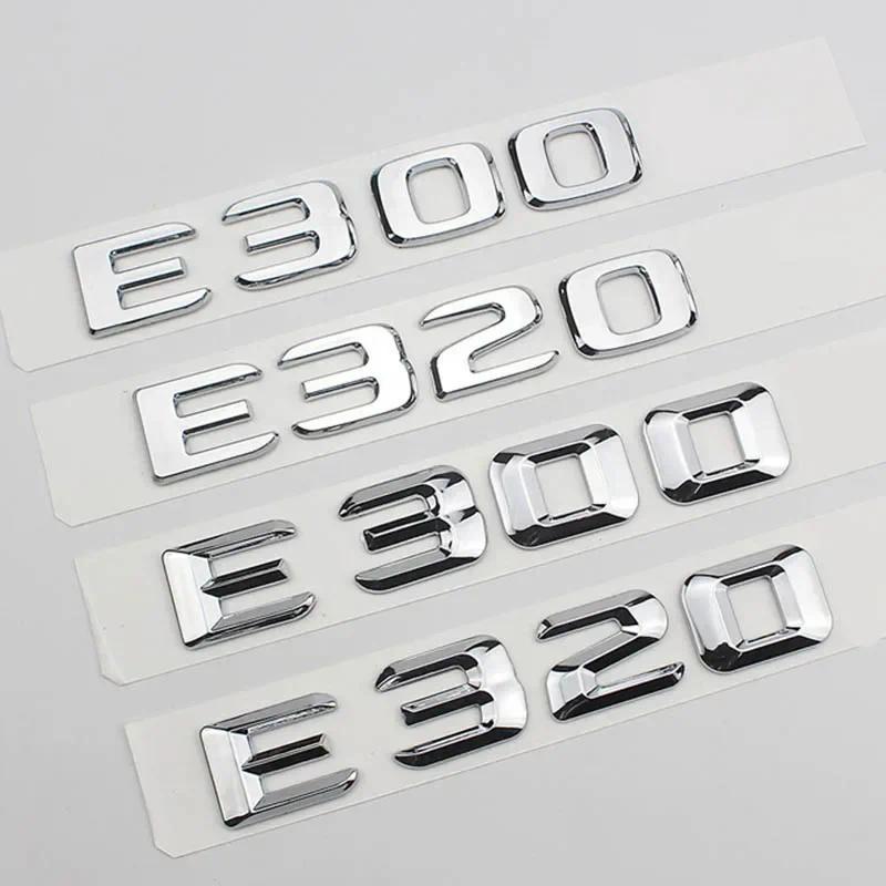 3d ABS Chrome ตัวอักษรสําหรับรถยนต์ Mercedes E43 E63 AMG E200 E220 E260 E300 E320 W213 W212 โลโก้สติ