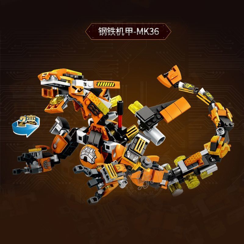 Iron Man Anti-Hulk Mecha Building Blocks Boy Armored Intelligence Robot ประกอบของเล่นโมเดล