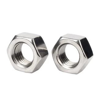หัวน็อต ตัวเมีย หกเหลี่ยม สแตนเลส 304 เกลียวมิล หยาบ M1~ M20 / Hexagon Nut Stainless Steel SUS304[XM-ML-1]