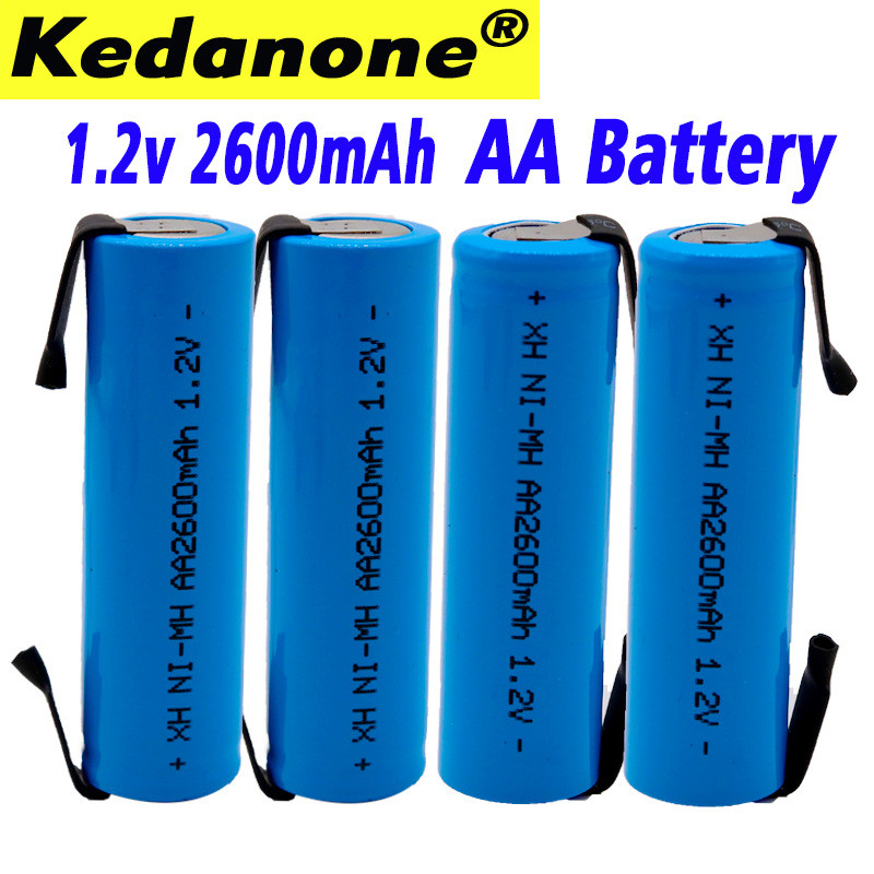เบอร์ 5 AA Ni-MH ชาร์จ 2600mAh 1.2V พร้อมมีดโกนการเชื่อมต่อการเชื่อมจุด Ni-MH