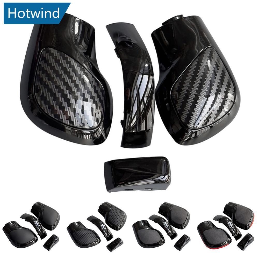 HW เกียร์รถเกียร์ Shift Knob Lever Shifter Hand Ball Chrome Matt คาร์บอนไฟเบอร์สําหรับ VW Golf 6 7 R