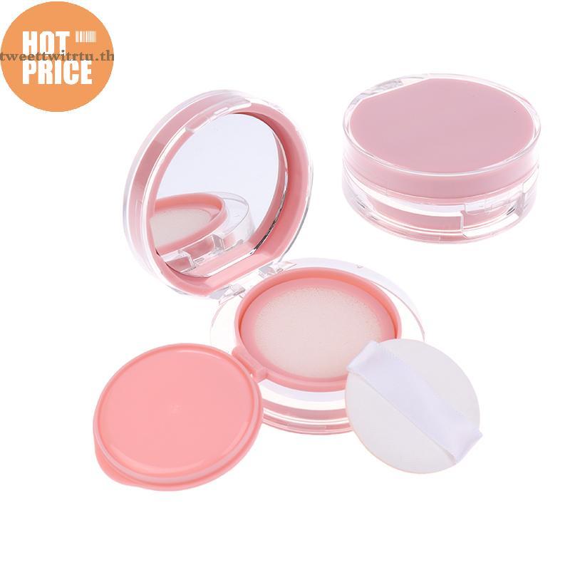 TRTU สีชมพู Air Cushion Foundation DIY กล่องพัฟที่ว่างเปล่าพร้อมกระจกสําหรับ BB ครีมคอนเทนเนอร์เครื่องสําอางแต่งหน้า Skin Care TH
