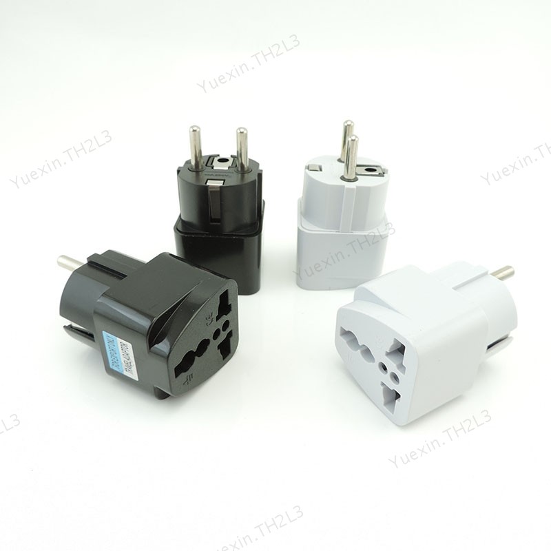 Universal DE Plug Adapter USA ถึง Euro Euro Euro Euro Euro Euro Euro Euro Euro Europe Wall AC Power 