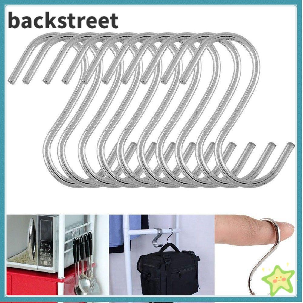 BACKSTAGEREETDV 5/10/20pcs S Shaped Hook Home Kitchen Holder Organizer Hanger