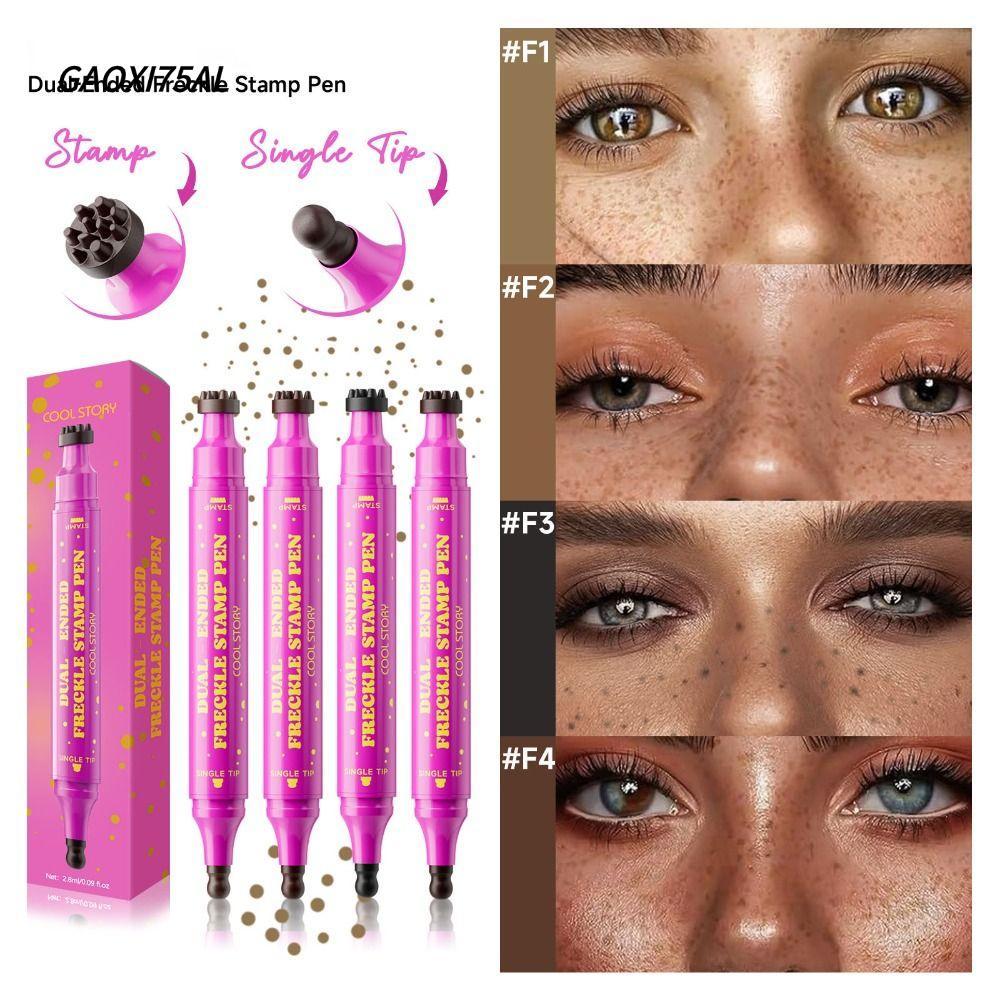 GAOXI75AL Faux Freckle Stamp, Fast-drying Dual-Ended Freckle ดินสอ, Long Lasting Smudge-proof Natural Freckle ปากกา
