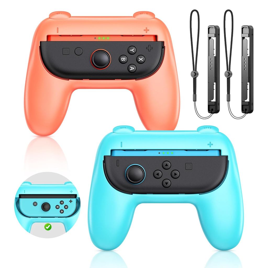 WAXITY [เหมาะสําหรับ switch1/2] ปลอกแฮนด์สวิตช์ 2 (2025)/OLED, Ergonomic Comfort & Wear-Resistant Ha