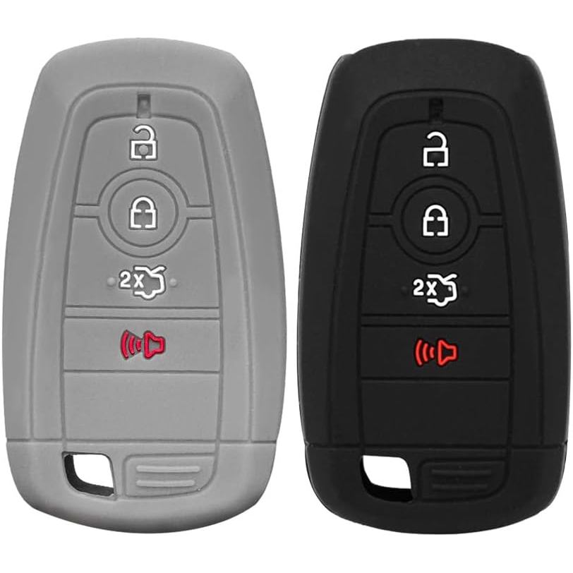 2 ชิ้นซิลิโคน Key Fob ฝาครอบ, สมาร์ท 5 ปุ่ม Key Fob, ยานยนต์ Remote Key Protection Case, ใช้งานร่วมก