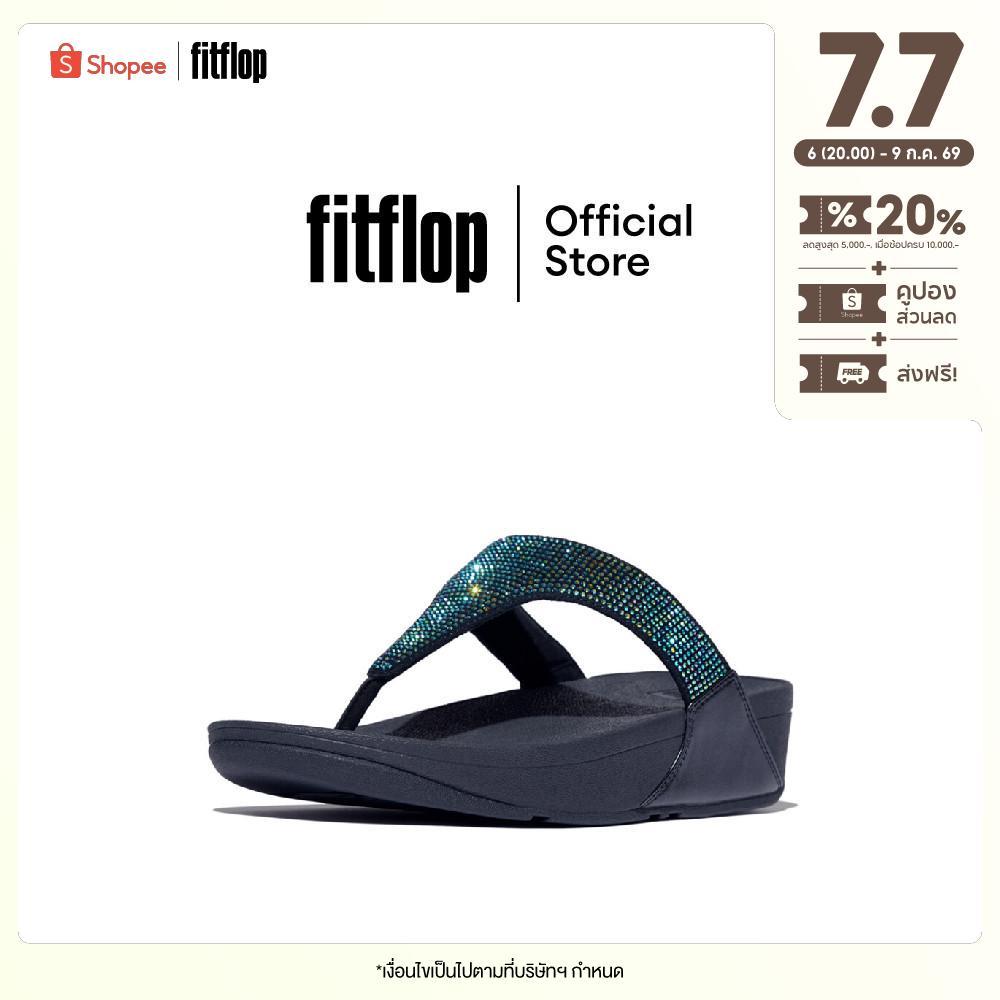 FITFLOP LULU CRYSTAL EMBELLISHED B/S รองเท้าแตะแบบรัดส้นผู้หญิง รุ่น EC3-090 สี ALL BLACK