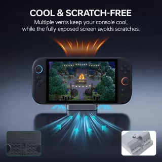 Gulikit Dock สําหรับสวิตช์ 1/2, 4K 60Hz HDMI Docking Station พร้อม PD 100W Fast Charging, Enhanced Cooling สําหรับ Nintendo Switch 2