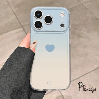 เคสใส ลายไล่สี+หัวใจ สไตล์หวานหวานกันกระแทก สำหรับ IPhone 16 17 13 Air 14 11 16 15 12 Pro Max 15 16 14 8 7 Plus XR X XS