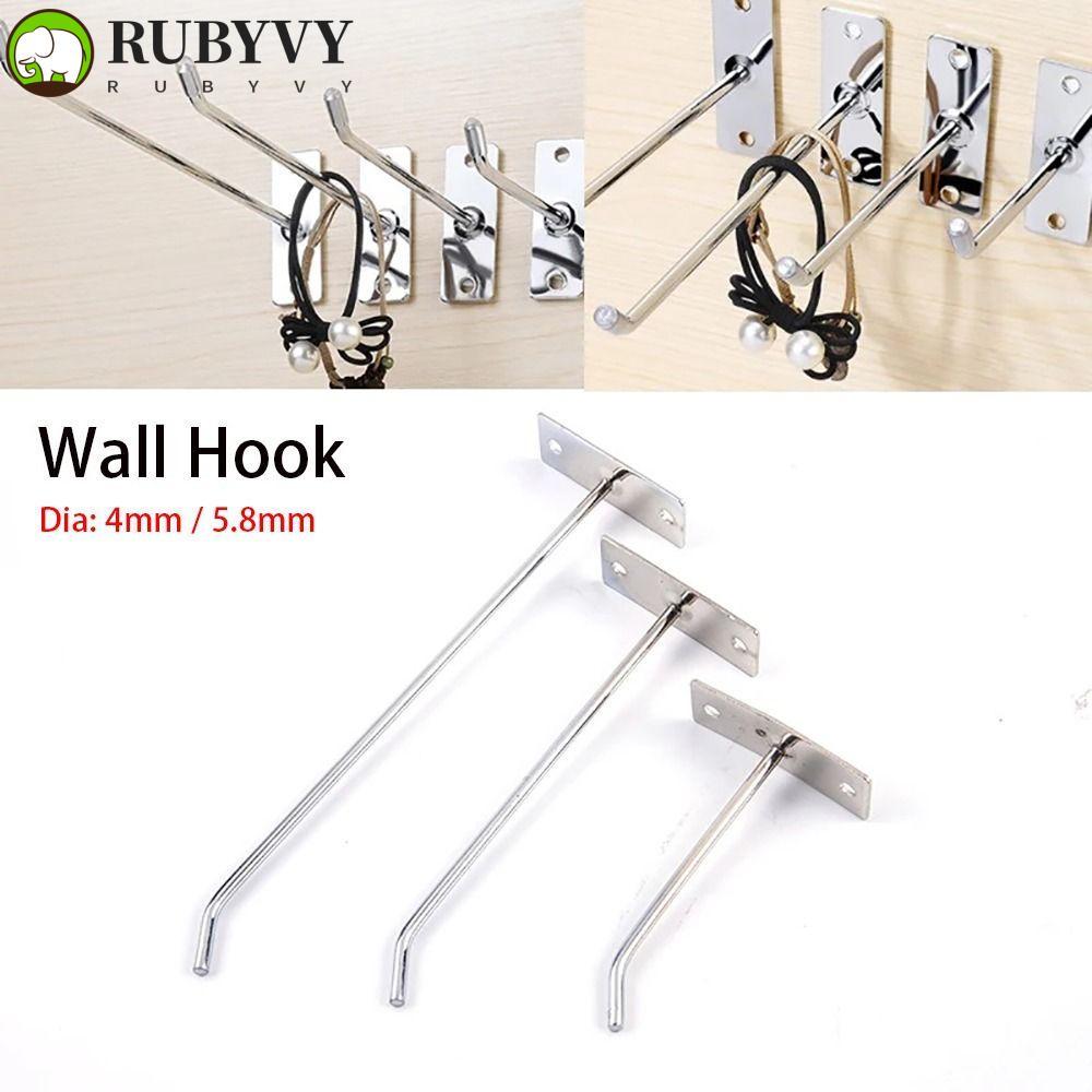 RUBYVY 1 ชิ้นตะขอสายเดี่ยว, เหล็ก Pegboard ค้อนคีมอุปกรณ์โทรศัพท์มือถือ Wall Hook, เล็บสกรูจอแสดงผล Lewelry ฮาร์ดแวร์เครื่องมือ Hole Board Hook