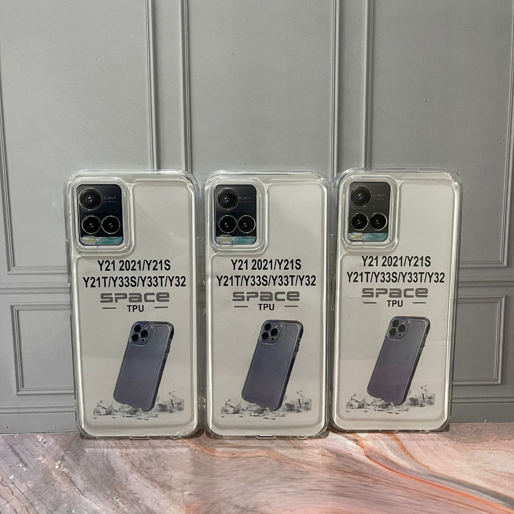 Vivo Y21 Y21s Y21a Y33t Y33a Y33s Clear Transparent SoftCase SPACE TPU SenseAcc