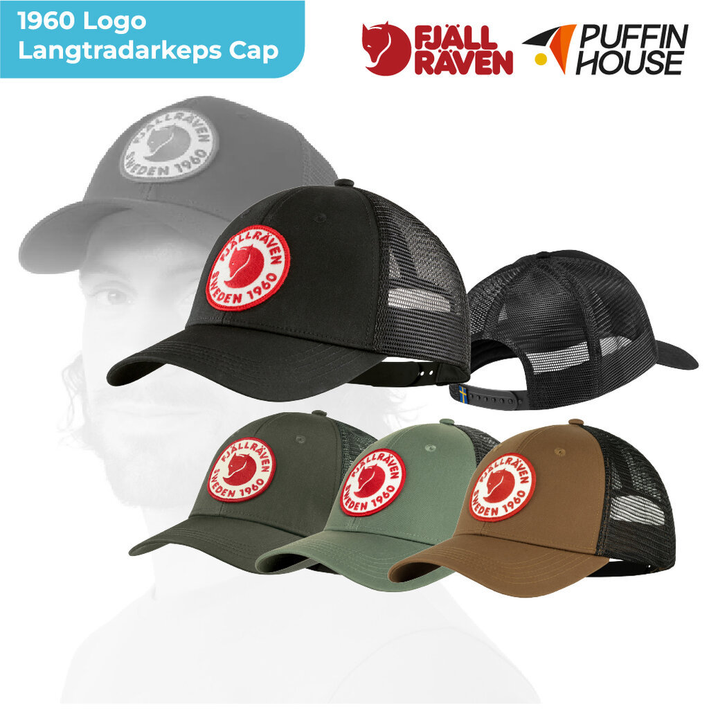 Fjallraven หมวกแก๊ปด้านหลังตาข่ายระบายอากาศ ใส่ได้ทั้งชายและหญิง 1960 Logo Langtradarkeps Cap