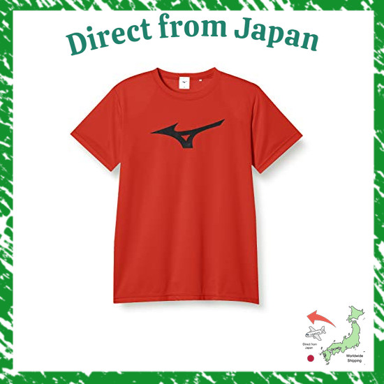 Direct From Japan [Mizuno] Training Wear Short-Sleeve T-Shirt Big Logo Moisture-Wicking Quick-Dry 32