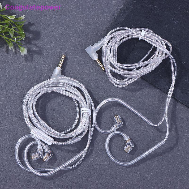 Coa 3.5 มม.2PIN In Ear หูฟังแบบมีสาย KZ Silver Plated KZ หูฟังสายอัพเกรดพร้อมไมโครโฟน KZ หูฟังสายไฟ 