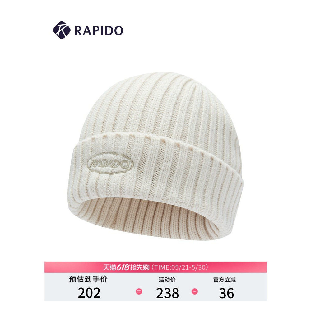 RAPIDO RAPIDO Ladies Daily Commuter Simple Generous Casual Wool Hat