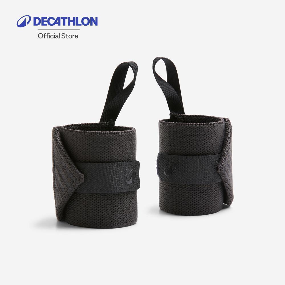 Decathlon Weight Training Wrist Strap สายรัดข้อมือสำหรับการฝึกเวทเทรนนิ่ง - Grey