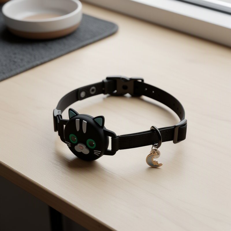 Meilovmao طوق قطط سيليكون لـ AirTag مضيء بجرس — صورة 2