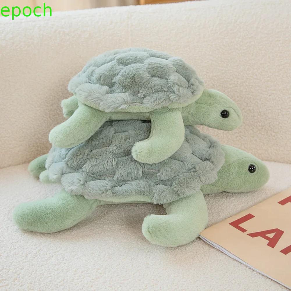 EPOCH ตุ๊กตาสัตว์เต่าน่ารัก, ตุ๊กตาเต่าทะเลสีเขียวของเล่นตุ๊กตา, หมอนสีชมพู 28/38 ซม. หมอนเต่านุ่มของเล่นเด็ก