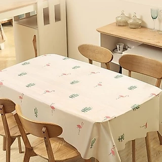 ปลีก/ส่ง ผ้าปูโต๊ะคลุม กันน้ำและกันเปื้อน ทำความสะอาดง่าย ลายมินิมอล