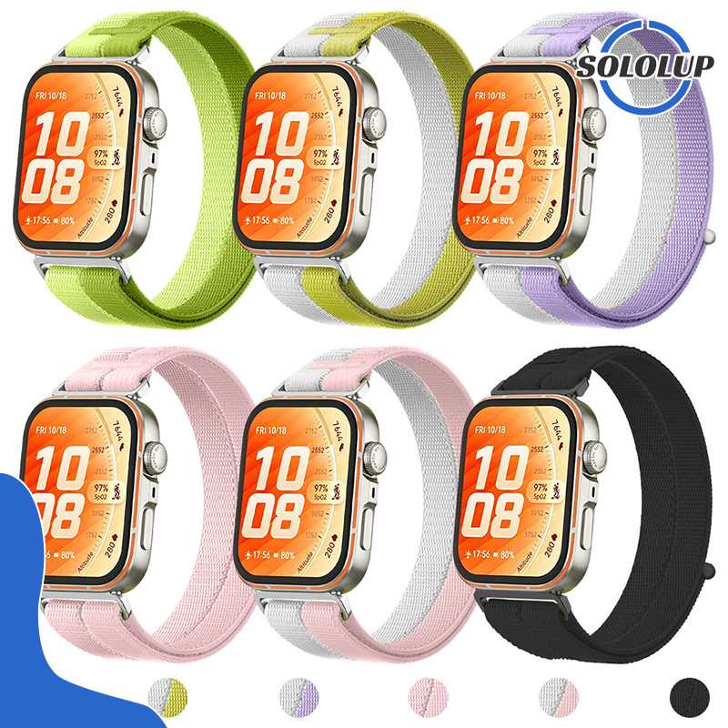 สายไนลอนหลอง for Huawei Watch Fit 5 4 3 / 5 Pro /4 Pro อุปกรณ์เสริมสายรัดข้อมือกีฬาระบายอากาศ for Huawei Fit 3
