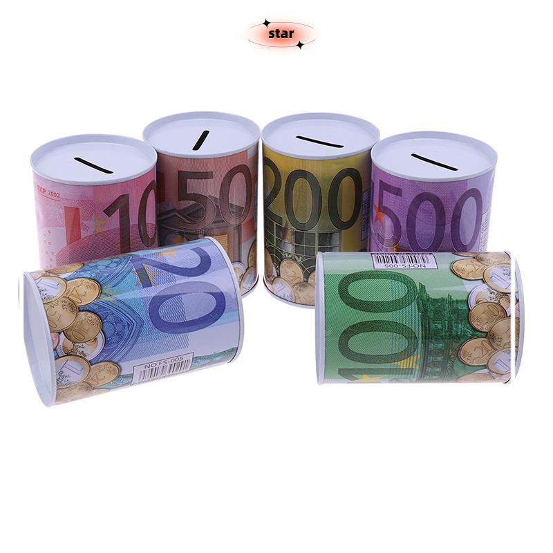 BRTH Euro Dollar Money Box ปลอดภัยกระบอก Piggy Bank Bank สําหรับเหรียญ Deposit Boxes brth