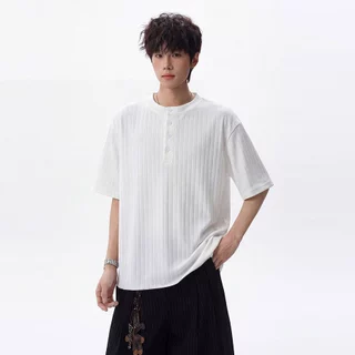 เสื้อยืดฮันรี่ลำบุตร สไตล์เกาหลี สไตล์โอลด์มันนี่ ผ้านุ่มเนียน สีพื้นแขนสั้น สวมใส่ได้ทั้งชายหญิง ใส่ง่ายจับคู่ได้ทุกชุด