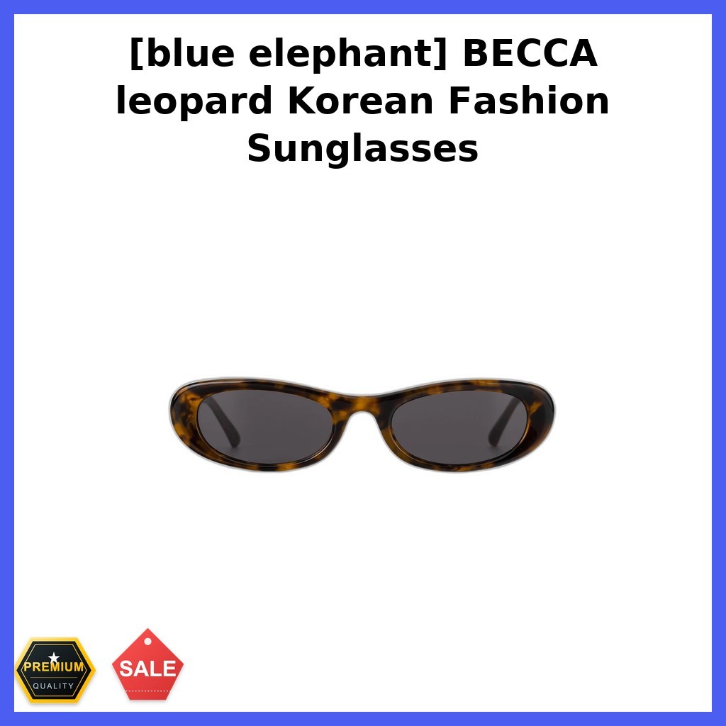 [ช้างสีฟ้า] BECCA Leopard Korean Fashion Glasses / แว่นกันแดดแฟชั่นเกาหลี / Leopard Frame by jbey