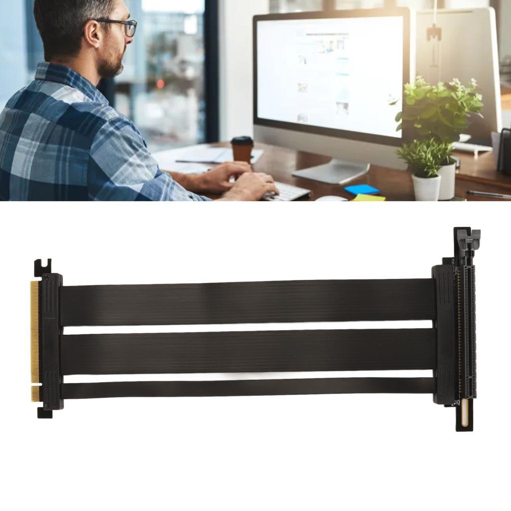 Superparis PCIE4.0 X16 Riser สายความเร็วสูง 90 องศาคู่แถวกราฟิกการ์ดสําหรับ RTX4090 RX6950XT X570