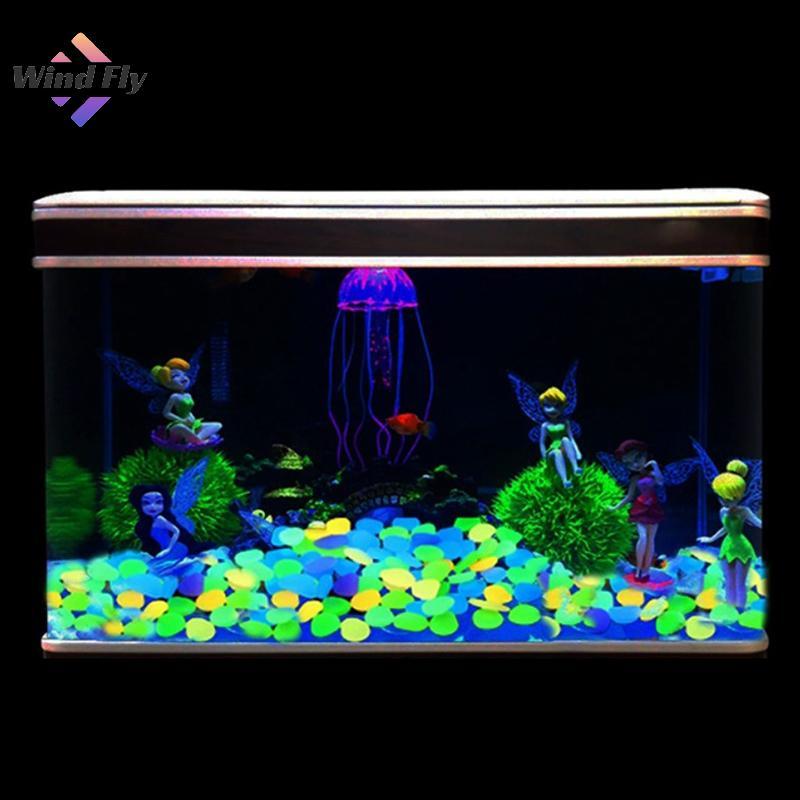 คอเต่ามมงนแฟนแฟนแฟนร่วม100ชิ้น/ถุงผสมสีกลางแจ้งหินเรืองแสงใน Dark Garden Pebblesปลาตกแต่ง Pebbles Pe