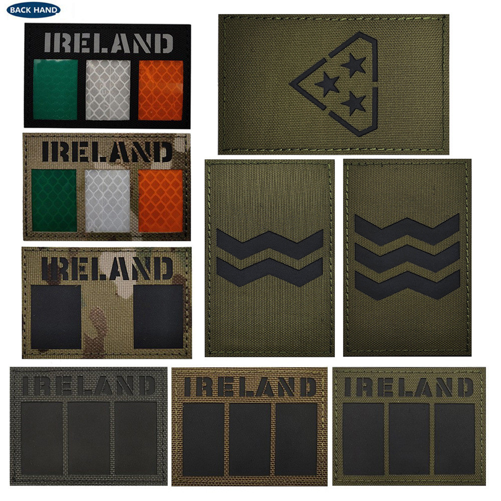 Outdoor New Irish Flag แพทช์สะท้อนแสง - IRELAND Flag Buckles Hooks Badges On Backpack,Patches Sticke