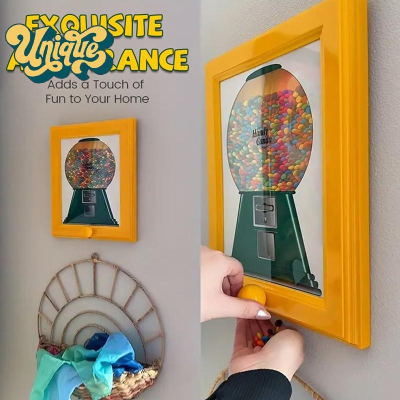 (Unique) Candy Dispenser รูปภาพแขวนกรอบ Candy, Gumball Machine ในกรอบ Handy Fast Distribution Candie