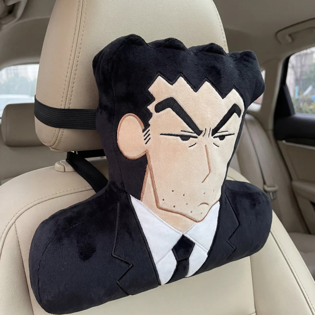 Nohara Hiroshi Hehiroko Headrest Plush Pillow Cushion Gift Car Pillow