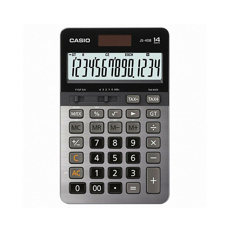 CASIO เครื่องคิดเลข รุ่น JS-40B สีเงิน